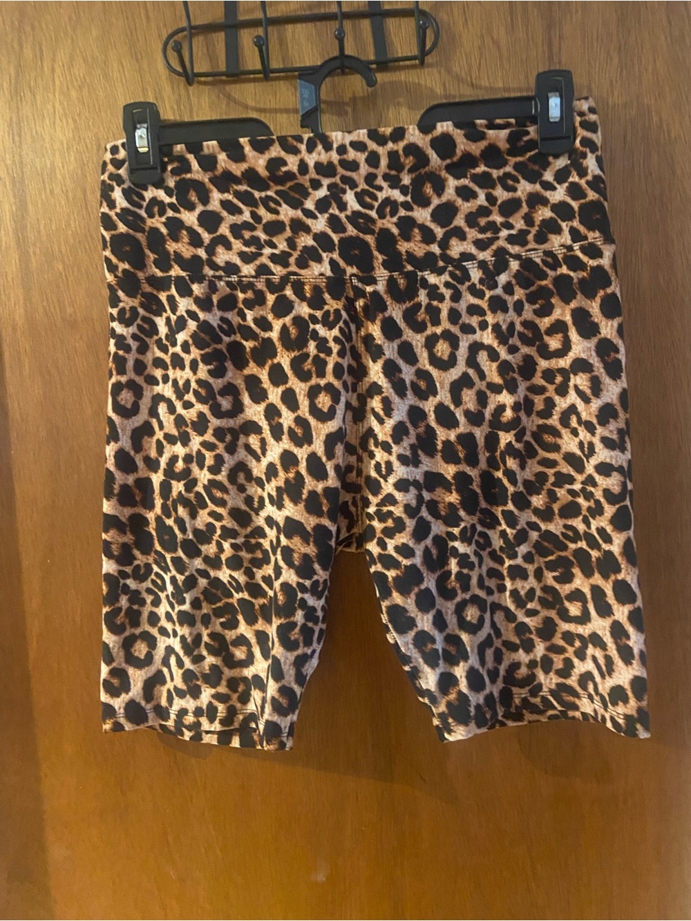 Leopard Print Women's Bike Shorts Size XXL
